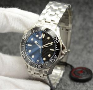 Toppfria 41mm automatiska mekaniska utomhusmänklockor Titta på svart urtavla med rostfritt stål armband roterbar ram transparent fodral tillbaka keramisk bezel luxe de de