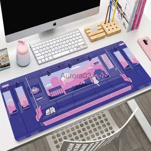 Mouse pads apoios de pulso bonito japão gato mouse pad grande gamer mousepad deskmat acessórios de jogos de computador tapete de arte 900x400 tapetes de jogo anime tapete de escritório yq231117