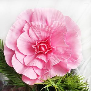 Fiori decorativi Grande testa di schiuma Rosa GiantDiy Home Wedding Party Pography Background Wall Stage Decoration Fashion Crafts Floral