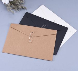 Confezione regalo 400 pezzi Carta kraft marrone / Portadocumenti Borsa portadocumenti Busta tascabile con chiusura a cordino Custodia per ufficio