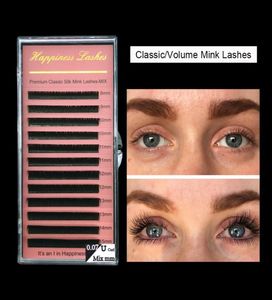 4 TraysLot Eye Lash Extension Supplies Volume Eyealashes Classic Individual Lash Super Soft Deep Matt Natural Long Eyelashes HPNE6519847