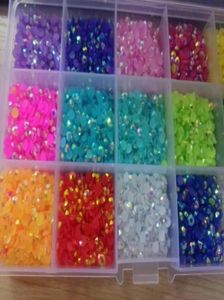 Decorações de arte de unhas 150007500pcs AB strass 15 cores geléia deco brilhos pedras preciosas e strass878885006706