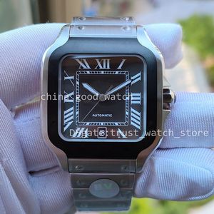 Men of Watch Business Watches BVF Factory 40MM Automatic Movement Watches 904L Steel Silver Strap Black Square Dial Sapphire Waterproof Super Wristbatch