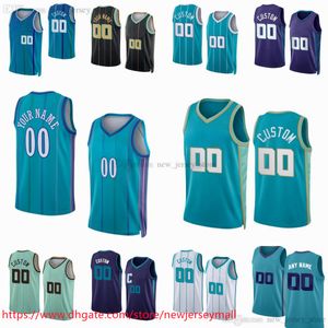 24 Brandon Miller Jersey Custom 2023-24 Tryckt baskettröjor 1 Lamelo Ball Gordon Hayward Terry Rozier III 0 Miles Bridges James Bouknight Mark Williams Shorts