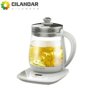 الغلايا الكهربائية 220V Jiuyang Health Pot Health Flower Flower Teapot Glass Glass Pot 1 5L Mini Multi Cooker Tea des291i