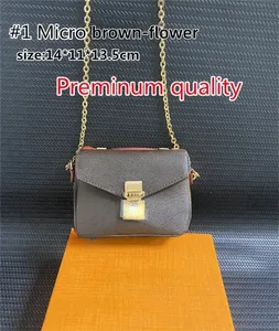 Met Borsa a tracolla con catena in vera pelle Mini borsa Iconica chiusura a S-lock Borsa a tracolla con monogrammi e patta a tracolla 14 * 11 * 13,5 cm M81390