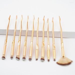 Makeup Brushes kosmetyki nogi kształt Gradient kolor 10pcs/zestaw 2023 S wybielanie profesjonalistów na twarz szczotkę do ust