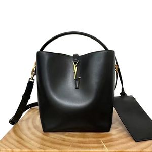 Designer Top handle LE 37 Drawstring bucket Bag Womens Genuine Leather Shoulder crossbody tote Purse Luxury handbag clutch bag mens lady fashion black bag