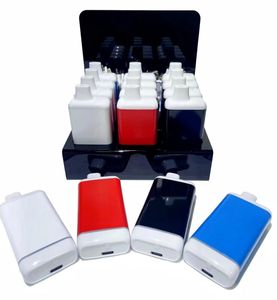 e cig 650mah 510 battery variable voltage plain blank box mod for double and single carts build inside bottom button rechargerable 12pcs in a display box custom print