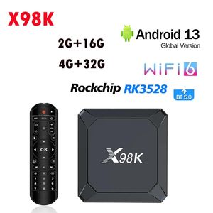 X98K Android 13 RK3528 SMART TV BOX 2G 16G 2.4G 5G DUA WIFI BT 5.0 4GB 32GB WIFI 6 SET TOP TV BOX Media Player X98K