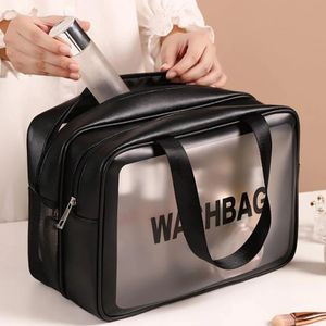 化粧品バッグのケース旅行オリジナーザー特別な大きな透明な乾燥ウェット分離メイクアップメイクアップバッグ