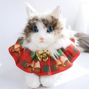 犬の首輪クリスマスペットスカーフ魅力的な軽量カラー年クリスマス印刷猫のアクセサリー