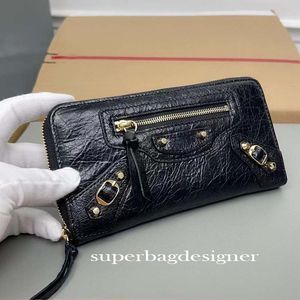 Designer Luxurys Fashion Motorcycle Designer Zipper Wallets Fashion Men Women Leather Bags High Quality Classic Wallets