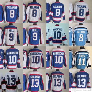 Film CCM Vintage Ice Hockey''nhl '' 8 Teemu Selanne Jerseys 9 Bobby Hull 10 Dale Hawerchuk 13 Teemu Selanne 16 Laurie Boschman 27 Teppo Numminen 11 11