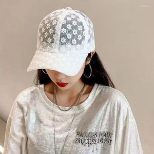 Visors Female Summer Lace Print Fashion Casual All-match Sunscreen Visor Hat Spring And Autumn Breathable Baseball Cap Direct Sales