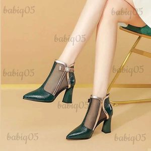 Kleid Schuhe Sommer Gladiator Sandalen High Heels Kleid Schuhe Frau Mesh Sandale Boot Spitze Sexy Heels Schuhe Alias Mujer Schwarz T231117