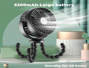 Hand Tools Portable Stroller USB Electric Fan Powered Small Foldable Rechargeable Mini Ventilator Silent Table Outdoor Cooler1244476