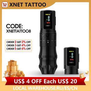 Tattoo Machine XNET ia Professional Wireless Tattoo Machine Adjustable Stroke 2.4-4.2mm OLED Display 2400mAh Battery For Tattoo Artists 231116