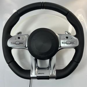 For Mercedes-Benz C E GLC S-Class W204 W205 W253 W221 W222 W212 W213 C217 S63 C63 GLA45 C43 SLC 43 R172 AMG leather steering wheel