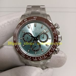 18 Stil Otomatik Kronograf İzle BP Fabrikası Otantik Resim Erkek 40mm 116506 Mavi Kadran Seramik Çerçeve Paslanmaz Çelik Bilezik Cal.7750 Chrono Sport Saatler