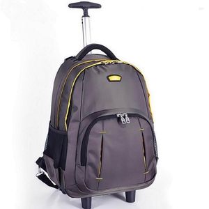 Duffelpåsar Travel Rolling Bagage Ryggsäck Nylon Boarding Bag With Wheels Cabin Suitcase Wheeled Trolley Backpac