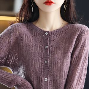 Women's Cape 100 Pure Wool Drinted Cardigan Płaszcz damski pusty pokręcony owce owce do dna szyi na zewnątrz 231116