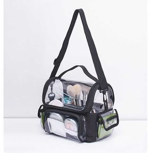 Cosmetic Bags New Pvc Makeup Bag for Women Large Capacity Travel Waterproof Transparent Box with Compartments 230417