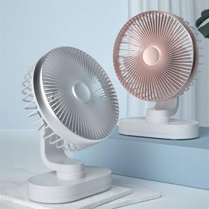 Ny Mini Fan Portable DC 5V USB -uppladdningsbar stark vind liten bord tyst fläktljudlös oscillerande skrivbordskylande fan205t