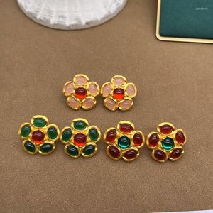 Stud Earrings Fragrant Glower Light Luxury Sweet Antique Jewelry For Woman