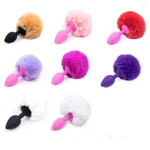 Anal Toys Girl Tail Sex Silicone Plush Plug Cosplay Söt erotisk leksak för par man kvinnor gay size dbsm