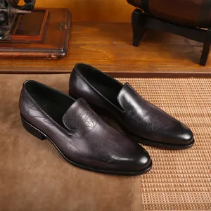 berluti Classic sapatos de couro feitos à mão para homens feitos inteiramente à mão com solas de couro genuíno pintados e gravados à mão