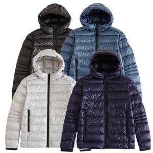 6 цветов Дизайнерская одежда высшего качества Канада Crofton Hoody Coat Мужская куртка-пуховик Белая утиная пуховая куртка Зимняя верхняя одежда Женская парка Женское пальто со значком S-XXL