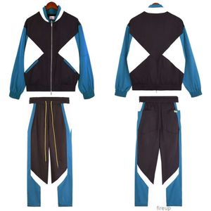 Tasarımcı Ceketler Mens Sıradan Palto Dış Giyim Rhude Sonbahar/Kış Yeni Renkli Fermuar Spor Ceket Erkek Kadınlar Yüksek Sokak Moda Br Gevşek Set Ins