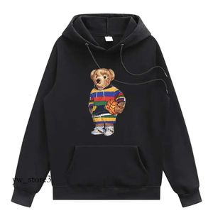 2023 Nuova felpa con cappuccio da uomo Polo Lettera Bear Stampa Felpa Casual Track Street Abbigliamento unisex Moda Y2k Top 554