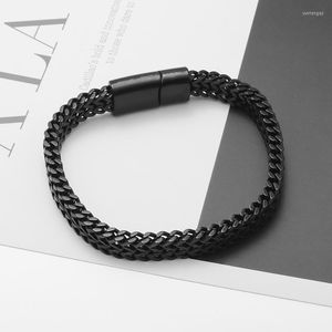 Charm Bracelets Simple Stainless Steel Woven Bracelet For Men Metal Mesh Boyfriend Father's Day Gift Wrist Accessories Jewelry