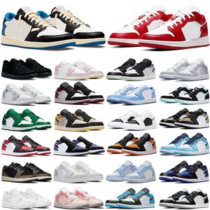 air jordan 1 Low Basketball Shoes UNC 1S UNC Tasarımcı Kadınlar Rpyal Gölge Obsidian Paris Chacigo Kırmızı Sneaker 36-47