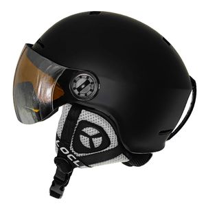Skidhjälmar Locle Upgrade Ski Hjälm med glasögon Integrerade PCEPS CE -certifiering Skidhjälm Kvinnor Män Ski Snowboard Snow Helmet 231114