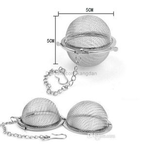 Filtro per il tè in acciaio inossidabile Sfera di bloccaggio delle spezie Palla per il tè Strumenti per il caffè Filtro Infusore Filtro infusore Accessori per utensili da tè