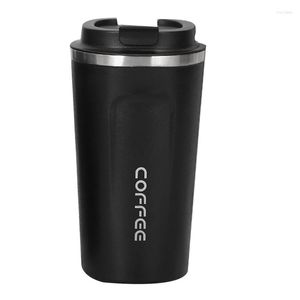 Water Bottles 510Ml Stainless Steel Coffee Mug For LED Temperature Display Thermal Insulated Tumbler Thermic Cup Black