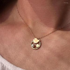 Łańcuchy urocze ptak Pearl Clavicle łańcuch Naszyjnik dla kobiet mężczyzn Koreańska trend kreskówkowy wilk para imprezy Przyjaźń