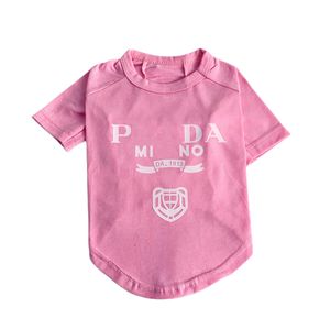 Designer Dog Clothes Summer Dog Apparel Dog Shirts Pet Printed Clothes with Classics Letters Cool Pet T Shirts Breathable Dog Outfit Soft Puppy Sweatshirt Pink S A573