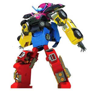 Giocattoli di trasformazione Robot 4 IN 1 Mini Force Transformation Robot Toys Action Figures MiniForce X Simulazione Car Airplane Deformation Truck Toy 231117