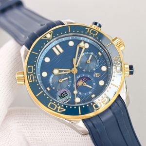 Keramische Herren Uhr Mechanische Automatik 9100 Bewegung wasserdichte Uhren 44 mm leuchtend Business Sapphire Armbandwatch Montre de Luxe