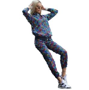 Tasarımcı Kadın Trailtsuits Sportswear SPLICE Fermuarı hırka ceket lüks mektup baskı jogging pantolon moda kıyafetleri kadın spor takım elbise