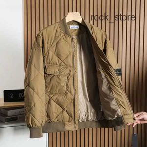 Men's Down Parkas Stones Island 66.65fashion Coat French Jacket Simple Autumn and Winter Windproof Lightweight Long Sleeve Trench Beon Cp Clothe 2 QQE8