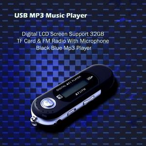 New Mini USB MP3 Music Player Digital LCD Screen Support 32GB TF Card FM Radio With Microphone Black Blue MP3 Player Recommend