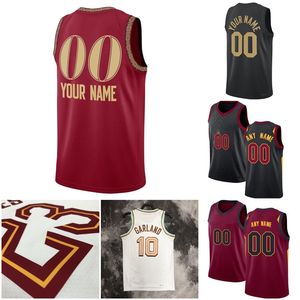 Clevelands City Basketball Jerseys Wine Black Donovan Mitchell Cedi Osman Evan Mobley Jarrett Allen Caris Levert Kevin Love Dean Wade Ricky Rubio Darius Garland