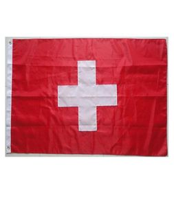 Schweizer Flagge, hochwertiges 3 x 5 Fuß großes Nationalbanner, 90 x 150 cm, Festival, Party, Geschenk, 100D Polyester, für drinnen und draußen, bedruckte Flaggen und Banner. 6460491