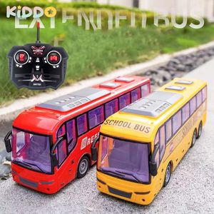 RC Bus Brinquedos Crianças Modelo de Carro Cidade Veículo Sem Fio Turístico Rádio Controlado Caminhão Brinquedo Presente para Meninas Crianças 231117