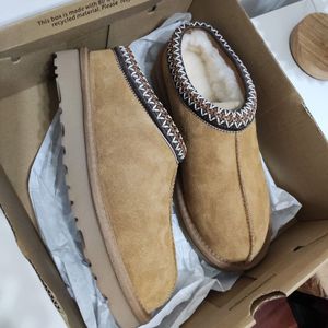Дизайнерские ботинки для Австралии Tasman Tazz Тапочки Тапочки на платформе Снежные ботинки Модные ультра мини-пинетки на платформе Зимние замшевые шерстяные ботильоны на теплом меху с коробкой